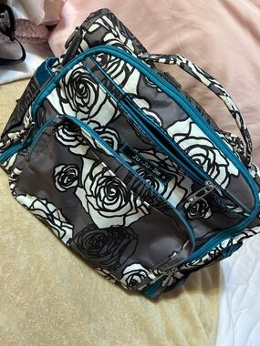Ju-Ju-Be charcoal roses bff convertible bag backpack/messenger bag